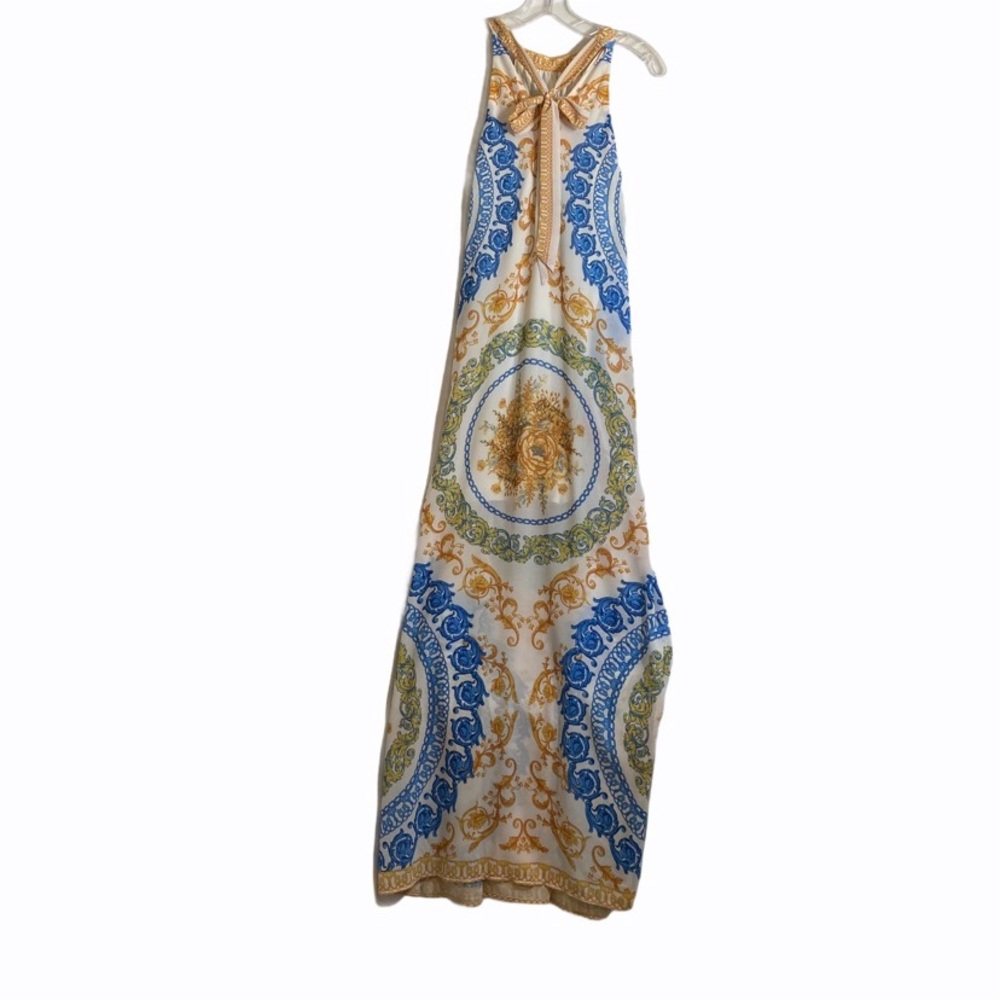 Jealous Tomato Baroque Print Halter A-line Maxi Dress S - Picture 6 of 9